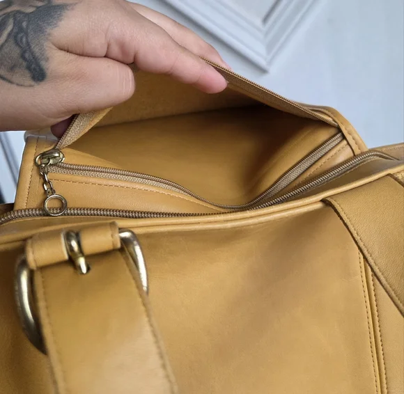 Vintage Coach Yellow Waverly Satchel 4133💛